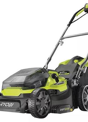Газонокосарка акумуляторна ryobi ry18lmh37a-250 one+ hybrid акб+мережа (18в/220в) акб 2х5а·год 37см 45л 25-70мм мульчування 15.7кг