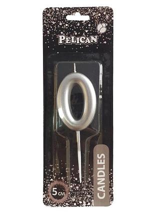 Свеча для торта pelican "срибло 5см