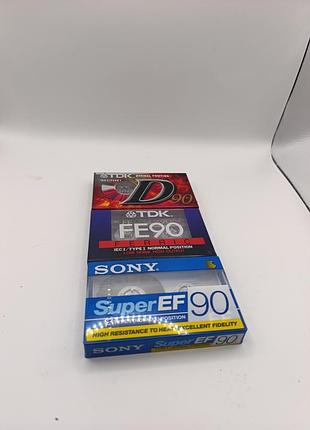 Новая запакованная аудиокассета тдк tdk d90 fe90 fe 90 ferric sony superef90 super ef 90 для коллекции или записи песен кассета к магнитофону