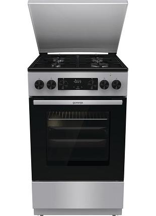 Плита gorenje комбинированная, 70л, 50x60см, дисплей, iconled, эмалированные, нерж