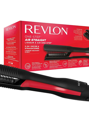 Фен-выпрямитель 2 в 1 revlon one-step air straight rvdr5330e 1000 вт стайлер для волос с функцией подачи воздуха