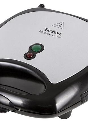 Мультимейкер tefal break time break time, 700вт, комплект-3 пластини, тефлон, корпус-пластик, чорно-сріблястий