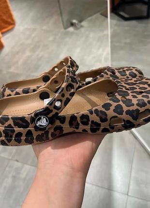 Балетки жіночі crocs ballet leopard леопардові