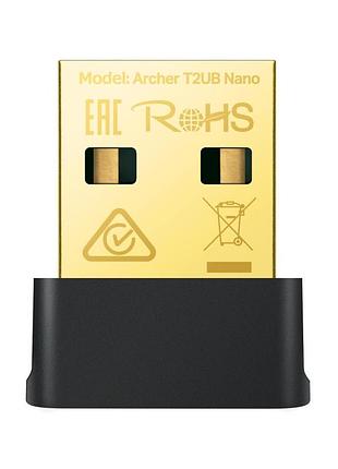 Wifi-адаптер tp-link archer t2ub nano ac600 bt 4.2 usb2.0 nano