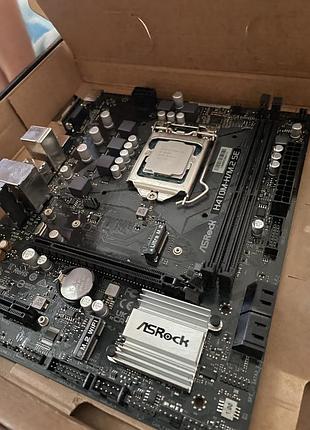 Материнська плата asrock h410m з процесором intel core i3-10100f