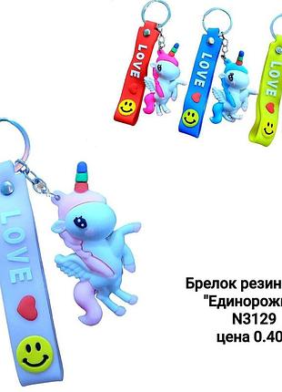 Дитячий брелок єдиноріг із ремінцем для ключів та сумки