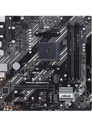 Материнcька плата asus prime b550m-k sam4 b550 4xddr4 m.2 hdmi dvi d-sub matx