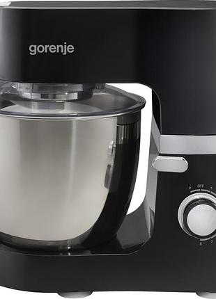 Кухонна машина gorenje 1500вт, чаша-метал, корпус-пластік-7л, насадок-3, чорний