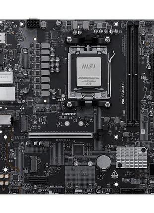 Материнcька плата msi pro b840m-b sam5 b840 2xddr5 m.2 hdmi dsub matx