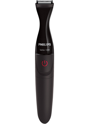 Тример philips multigroom series 1000, для бороди і вусів, 1хаа, насадок-4, сталь, чорний