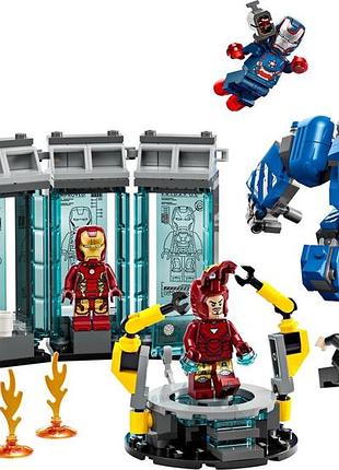 Конструктор lego super heroes лабораторія залізної людини: зал обладунків