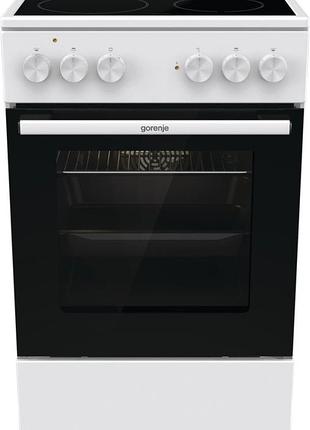 Плита gorenje электрическая стеклокерамическая, 62л, 50x60см, белый