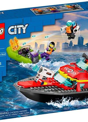 Конструктор lego city лодка пожарной бригады