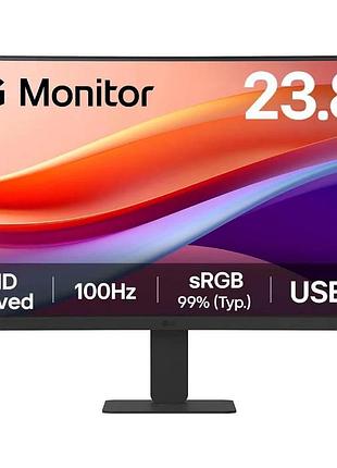 Монитор lg 23.8" 24u421a-b hdmi, usb-c, audio, va, 100hz, srgb 99%, curved