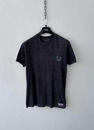 Футболка true religion horseshoe logo graphic t-shirt mens m charcoal grey y2k streetwear