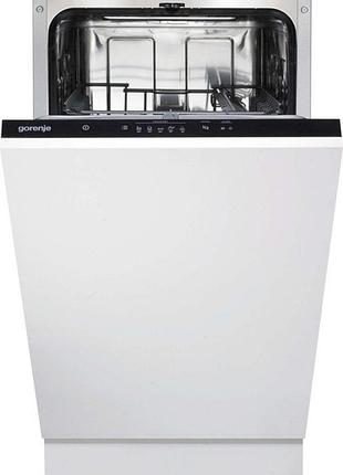 Посудомоечная машина gorenje встраиваемая, 9компл., a++, 45см, белый