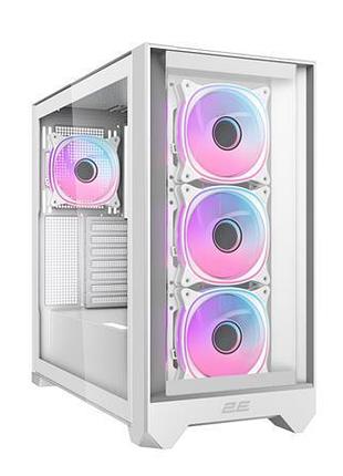 Корпус 2e gaming dominator pro g2302w, без бж 2xusb3.0, 1xusbtype-c, 4x120мм argb, vga 380мм, lcs ready, контролер з пультом, tg