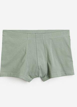 Трусы-боксеры однотонные для мужчины h&m 0564309_0564310-8 m зеленый