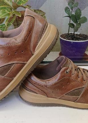 М'які, зручні та дуже легкі шкіряні мокасини "clarks", 42 р.