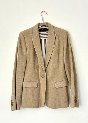 Жіночий піджак zara вельветовий у рубчик пісочний m