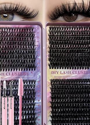 Накладні вії пучкові diy lash clusters