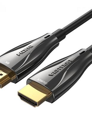 Кабель hdmi vention m-m 15 м v2.1 optical 8k 60 гц 48 гбит/с dolby 7.1 zinc alloy black (albbn)