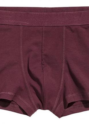 Труси-боксери однотонні для чоловіка h&m 1086589-0_1070268-0 xl бордовий