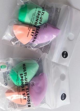 Спонжі для макіяжу ps... multi-use blender sponge set, 3 шт.