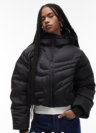 Пуховик nike sportswear aop therma-fit puffer jacket жіночий пуховик nike чорний пуховик куртка nike