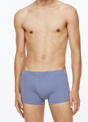 Труси-боксери однотонні для чоловіка h&m 0564309-060 xl блакитний