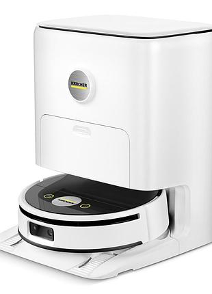 Робот-пылесос karcher rvf 7 comfort, влажная уборка, конт пыль -0.25л, вода -0.30л, bluetooth зарядная станция, белый