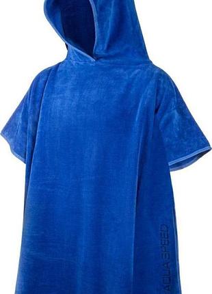 Полотенце пончо aqua speed kid's poncho 61497 темно-синее дит 80х160 см