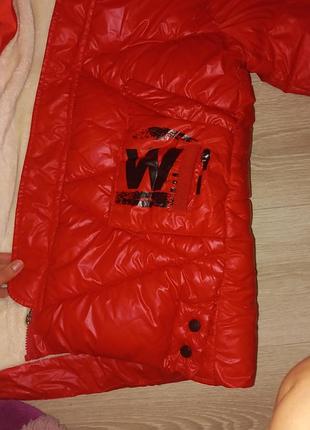 Куртка для дівчинки зимова червона 4