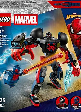 Конструктор фигурка «робот майлз моралес против человека-паука 2099» (76337)