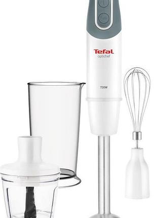 Блендер tefal погружной optichef, 800вт, 3в1, чаша-800мл, чепер 500мл, турборежим, белый
