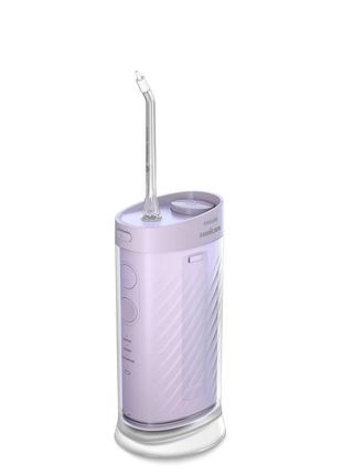 Ирригатор philips портативный sonicare compact flosser 1000, чаша 200 мл, сложный, фиолетовый