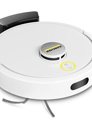 Робот-пилосос karcher rvc 3, h=0.97см, вологе прибирання, конт пил -0.24л, вода -0.28л, автон. робота до 130хв, bluetooth, білий