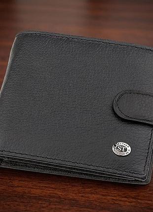 Мужской кошелек st leather 18339 (st138) очень стильный черный