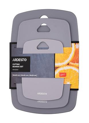 Набор досок кухонных ardesto gemini, 3шт, 20.5x15см, 30x20см, 35x25см, пластик