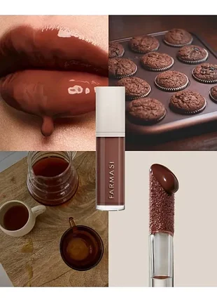Блеск-плампер для губ farmasi 04 hot chocolate, 8 мл фармаси