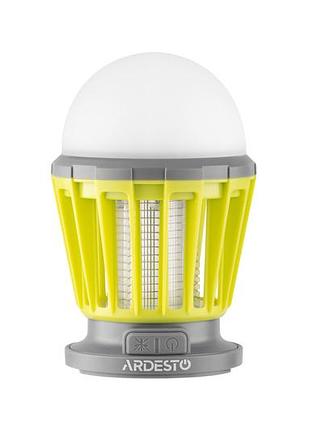 Фонарь антимоскитный ardesto msk-sb3554, 5 вт, авт.робота 20 ч, 6000-6500к, солнечная батарея, аккумулятор 1200 ма*ч