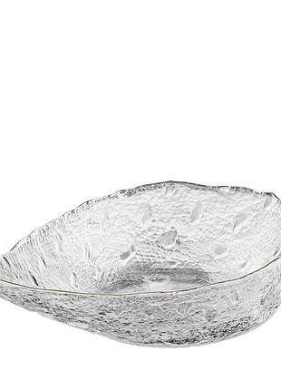Салатник ardesto leaf, 17.5см, скло, прозорий