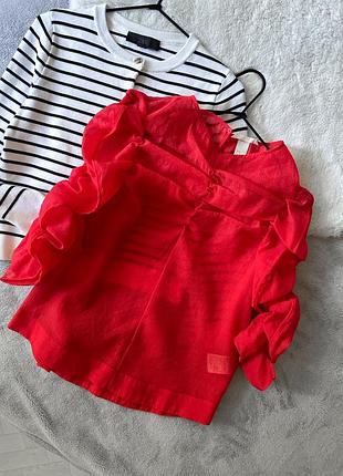 Красная блуза h&amp;m