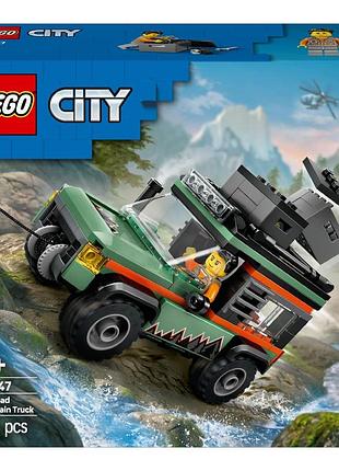 Конструктор lego city – внедорожный горный грузовик 4x4, для детей 6+ (60447)