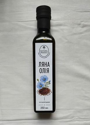 Натуральное льняное масло холодного отжима (100% natural, 250 мл)