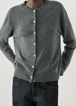 Вовняний кардиган massimo dutti, 2