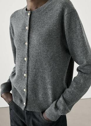 Вовняний кардиган massimo dutti,