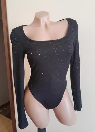 Боди черный xs-s shein