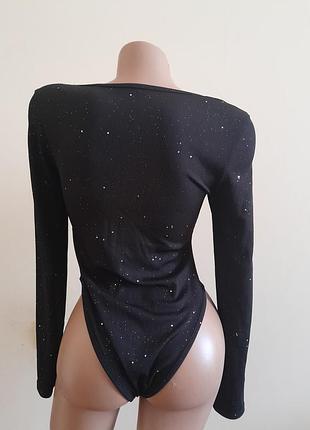 Боди черный xs-s shein 2