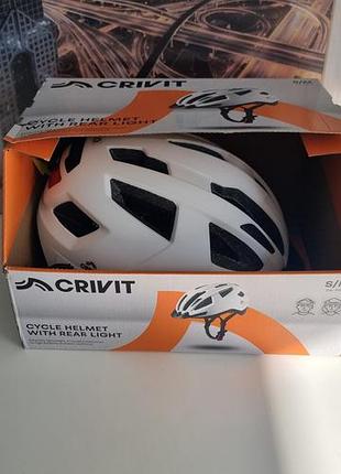 Велосипедный шлем crivit с задним фонарем (54-59 см)